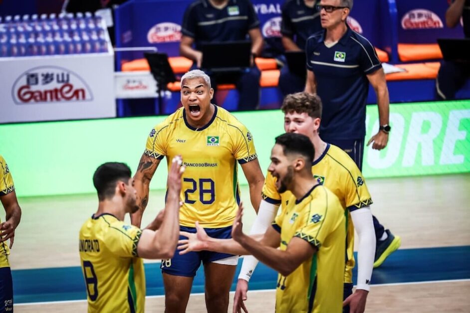Brasil inicia VNL Masculina com vitória tranquila sobre o Irã