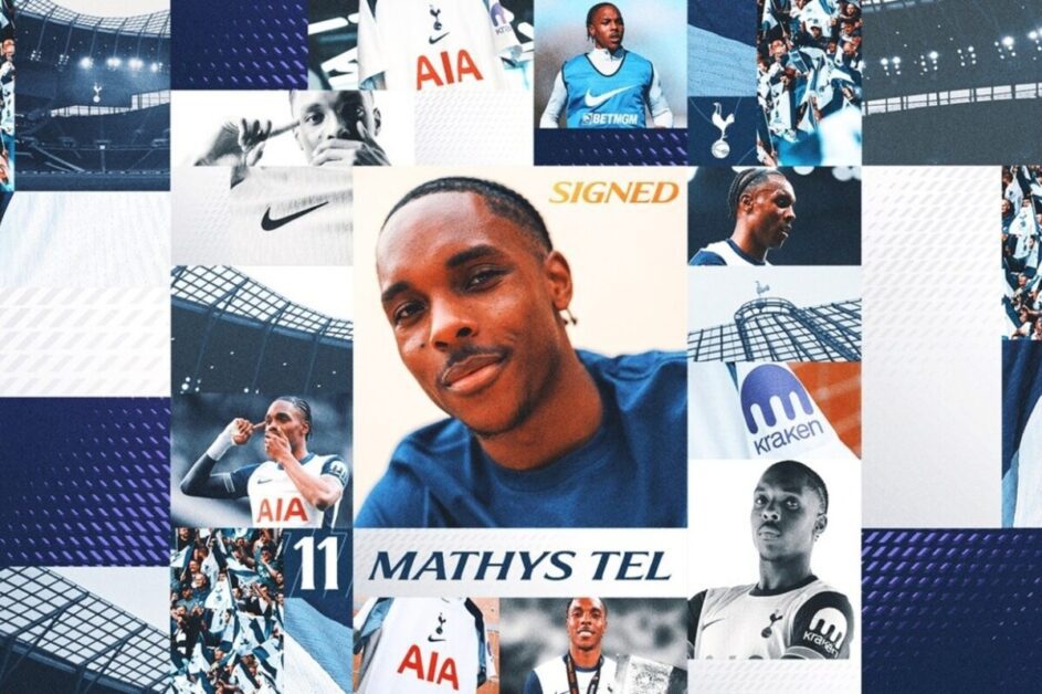 Tottenham anuncia a contratação definitiva de Mathys Tel