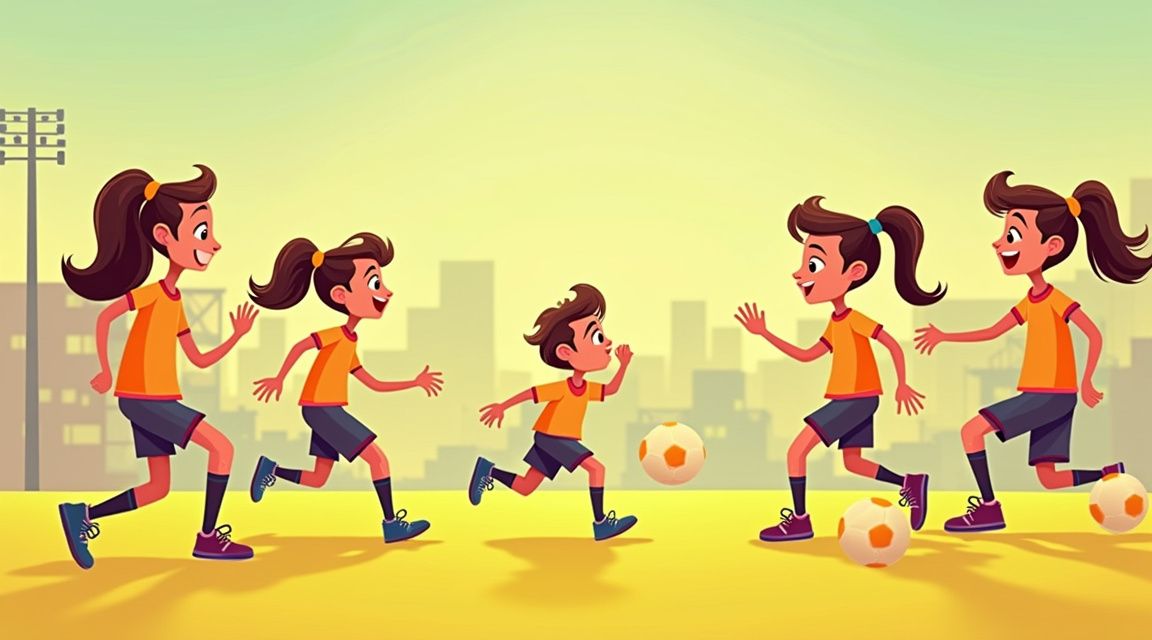 escolinha de futebol para meninas - Ilustração detalhada sobre escolinha de futebol para meninas
