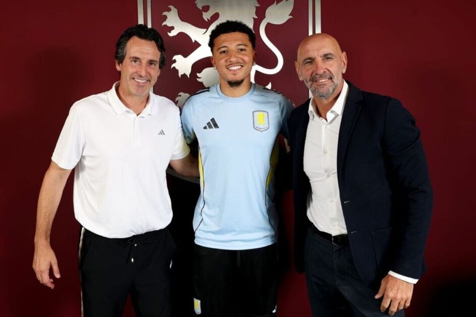 Jadon Sancho assina com o Aston Villa em novo empréstimo