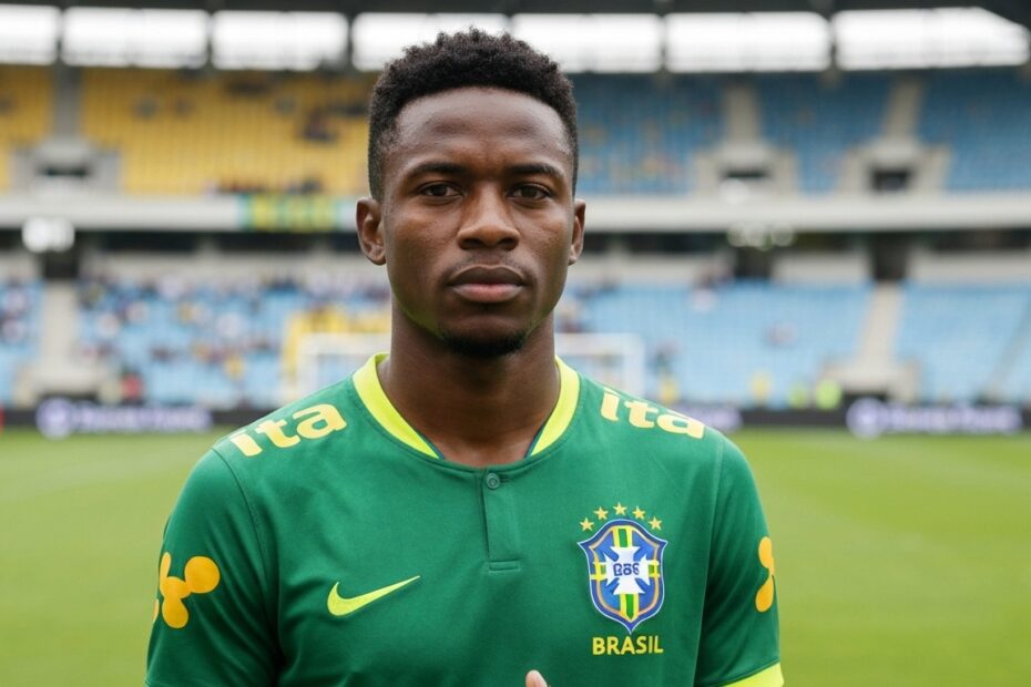 Jovem talento do Flamengo em campo de treinamento, representando a busca por novos jogadores.