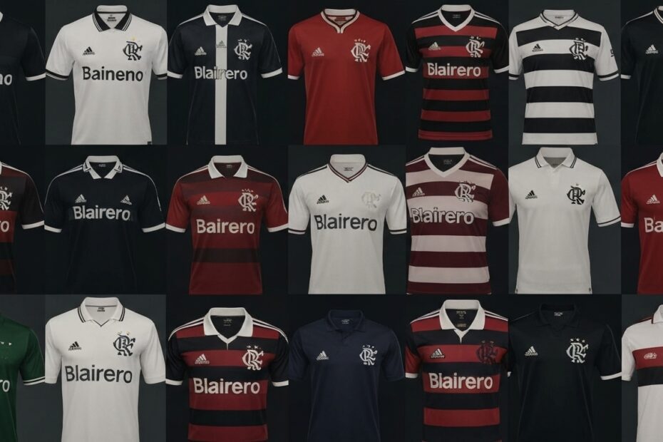Evolução dos uniformes e patrocinadores do Flamengo