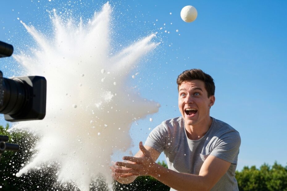 Pessoas se divertindo jogando futebol de sabão em uma festa