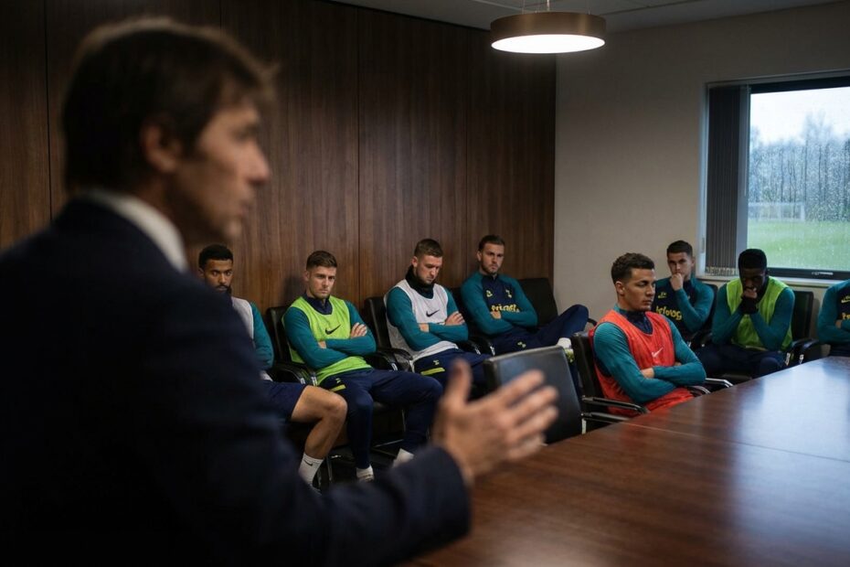 Jogadores do Flamengo em silêncio durante reunião com a diretoria