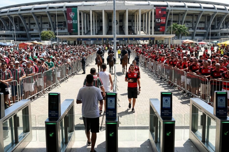 Torcedores chegam ao Maracanã para a final com sistema de biometria nos acessos